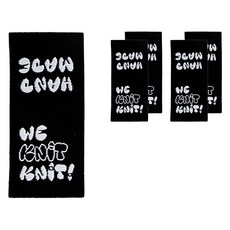 yarna We knit 끼움 페브릭 라벨, 블랙, 5개