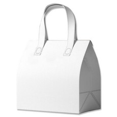 아이엔피 보온보냉 베이커리 부직포 손잡이백 화이트 소 21 x 30 x 19 cm, 5개