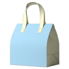 Inp 保溫保冷 烘焙不織布手提袋 天空藍 中 26 x 32 x 24 cm, 藍色, 5個