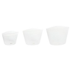 마시 실리콘 지퍼백 3종 세트, 1세트, 500ml + 1L + 1.5L