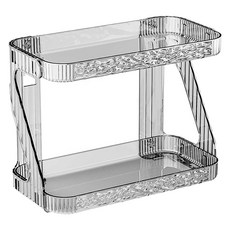 PEONIST 2層多功能收納浴室置物架支架收納架, 黑色, 1個