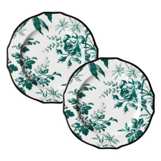 구찌 하바리움 샐러드 디저트 플레이트, 2개, 에메랄드 그린