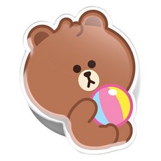 뉴니스 라인프렌즈 맥세이프 스마트톡 v2 792714, 1개, 비치볼 브라운