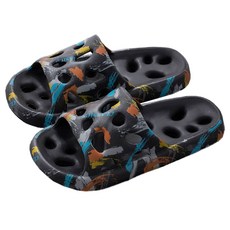 Mondspot 防滑排水素描浴室拖鞋 YY57445, 黑色, 1個