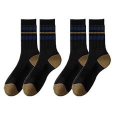 소니오 여성용 코튼 스트라이프 패션 양말 2켤레 세트