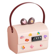 MUMU 秘密密碼蝴蝶結存錢筒, 1個, 粉彩粉