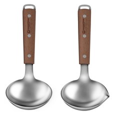 WAGENSTEIGER 木製湯勺 素面 + 帶嘴款 套組, 1套, 混合色