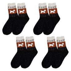 소니오 여성용 코지 도기 패션 양말 4켤레 세트