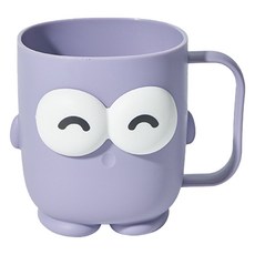 몬드스팟 엠보 눈알 욕실 양치컵 YY57689, 퍼플, 1개