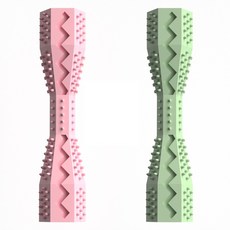 ECOPET with 狗狗矽膠潔牙玩具2件組, 1套, 綠色, 粉紅色