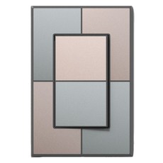 TILINS 1迴路 1孔開關 綠米色 + 框架 深灰色, 1個