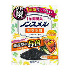 Hakugen Earth 白元 冰箱除臭劑 野菜室用 B082 橘盒, 83g, 2個