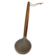 Forest Outdoor 群森戶外 原木矽膠廚具 湯勺, 棕色, 1支