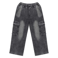 JCB 青少年直筒版型工裝水洗丹寧褲 U103