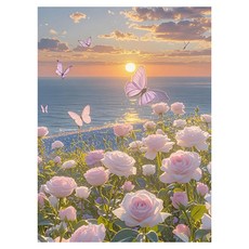 Taminayo 簡易DIY繪畫 + 木框套組, 蝴蝶花, 1套