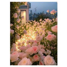 Taminayo 簡易DIY繪畫 + 木框套組, 田野玫瑰, 1套