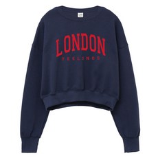 에어플레인 런던필링 크롭 맨투맨