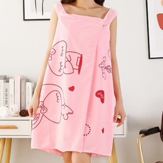 Leobins 女性用浴巾浴袍 85 x 135 cm, 粉紅色, 1個