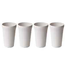 NIneware 簡約可重複使用咖啡廳杯 510ml, 4個, 象牙白