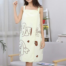 Leobins 女性用浴巾浴袍 85 x 135 cm, 黃色, 1個