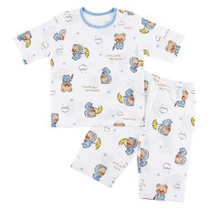 Maykids 男童用雨衣熊七分袖變色家居服上下套裝