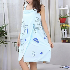 Leobins 女性用浴巾浴袍 85 x 135 cm, 天藍色, 1個