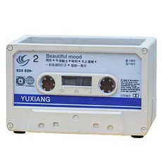 The Flow Commerce 卡帶設計室內裝飾園藝多肉植物迷你花盆, 白色, 1個