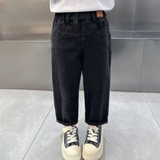 Starbean 女童直筒鬆緊帶牛仔褲