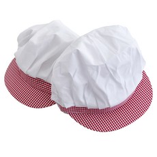 네오 반망사 위생모자, 레드체크, 2개