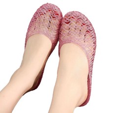 몬드스팟 여성용 젤리 PVC 글리터 이쁜 욕실 사무실 슬리퍼 YY57737, 핑크, 1개