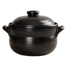 HappyJung 真陶鍋 巴奧飯鍋 陶鍋 黑色 1550ml, 18.3cm, 1個