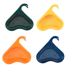 Khohimo 多用途水槽角落廚餘瀝水籃4件組 5W0049, 1套, 混色