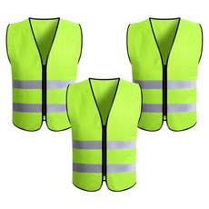 DEFENZEMAN 螢光基本款安全背心, 3個, 黃色