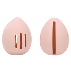 Happy Withers 便攜式矽膠水滴粉撲盒, 2個, 粉紅色