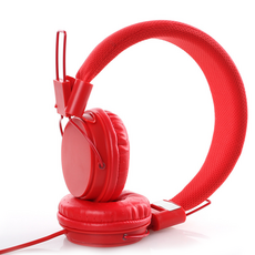 TIDY HOME 時尚有線頭戴式耳機, 單一商品, 紅色