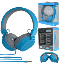 Tidy Home 整潔簡約有線頭戴式耳機, 藍色, 單一商品