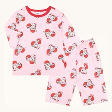 mollimelli friends 兒童迪士尼桑普High七分袖居家服上下套裝