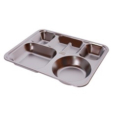 DAYBREAK SUS 304不鏽鋼餐盤 6格, 銀色, 1個