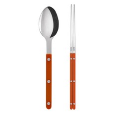 사브르 비스트로 샤이니 솔리드 수저세트, 오렌지, 디너스푼 + 젓가락, 1세트 오렌지, 디너스푼 + 젓가락, 1세트