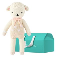 Cuddle+Kind 100% 手工安撫娃娃 + 禮物盒組合, 1套, 小露西羔羊 粉彩色(娃娃)
