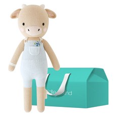 Cuddle+Kind 100% 手工安撫娃娃 + 禮物盒組合, 1套, 小亞瑟牛(娃娃)