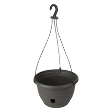 Homeflow 室內外多用途懸掛式塑膠花盆, 深灰色, 1個
