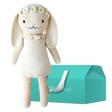 Cuddle+Kind 100% 手工安撫娃娃 + 禮物盒組合, 1套, 小漢娜兔子 象牙白(娃娃)