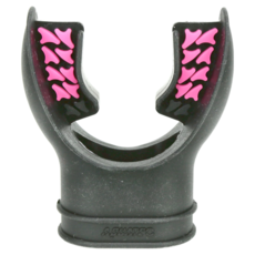 AQUATEC MP-900 潛水雙色咬膠咬嘴 舒適無毒無味, 紅色 + 黑色