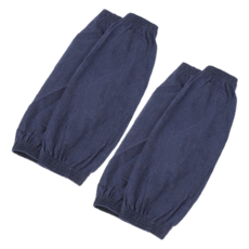 Heyjoy 工作用多用途工坊4線車縫袖套 美術臂套 兩側穿戴 2件組, 藍色