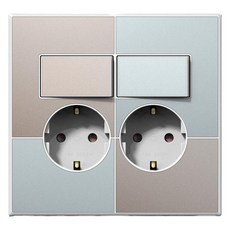 TILINS Gallery 2孔開關插座 米色薄荷, 1個