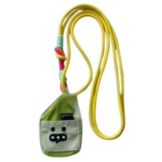 옵션에이 롱끈 골덴 배색 이어폰 케이스, 멜론그린, 1개