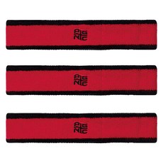 peggynco 機能性運動頭帶, 紅色 + 黑色, 3個