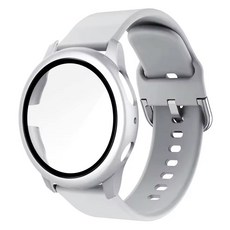 IAMPANDA Galaxy Watch 矽膠錶帶 20mm + 保護殼套組, 灰色, 1個