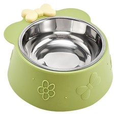 파스텔펫 반려동물 스프링 리본베어 식기, 그린, 1개